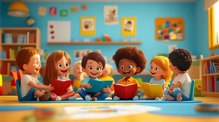 Children learning with Saarthi